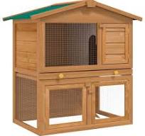 vidaXL Clapier 3 Portes Bois Cage à Lapin Enclos Animaux Extérieur Rongeur  : Amazon.fr: Animalerie