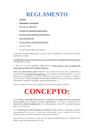 El título es un texto breve a través del cual se identifica el contenido del reglamento. Reglamento Ejercicios De Derecho Administrativo Docsity