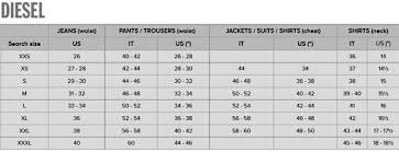 Znalezione Obrazy Dla Zapytania Diesel Size Chart Diesel