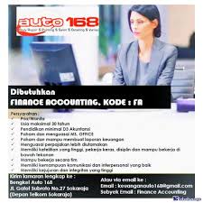 By sumsel loker 20 nov, 2020 post a comment. Lowongan Kerja Sebagai Akuntansi Agustus 2021