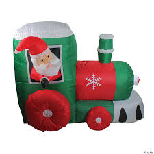 Check spelling or type a new query. Northlight 4 5 Inflatable Santa On Locomotive Train Lighted Outdoor Christmas Decoration Oriental Trading