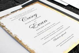 Modern Los Angeles Black And Gold Wedding Invitation The Windmill Paper Boutique Gold Wedding Invitations Invitations Wedding Invitations