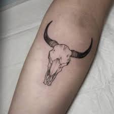 Simple bull skull tattoo on right shoulder | tattooshunt.com. Mens Cow Skull Tattoo Novocom Top