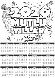 2020 Tek Sayfa Takvim Kaliplari Okuloncesitr Preschool Rehber Ogretmen Okul Oncesi Dorduncu Sinif