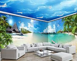 Papier peint photo trompe l oeil 3d extension d espace scene. 8 Idees De Decoration Murale Grande Panoramique Papier Peint Photo Tapisserie Paysage Poster Geant Personnalise Papier Peint Photo Papier Peint Poster Geant