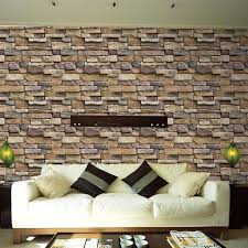 3d Wall Paper Brick Stone Rustic Effect Self Adhesive Wall Sticker Home Decor S Wish Stone Wallpaper Wall Stickers Home Decor Removable Brick Wallpaper