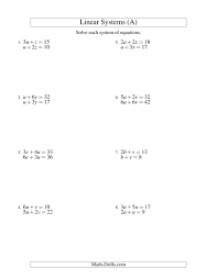 This set of worksheets introduces your students to the concept of solving for two variables, and click the buttons to print each worksheet and associated answer key algebra 2 solving systems of equations answer key. Systems Of Linear Equations Two Variables System Worksheet Algebra Pin Preschool Letter Student Budget Sheet Comparing Numbers 1st Grade Debt Tracing Daily Expense Excel Template Calamityjanetheshow