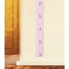 Pink Wood Ruler Height Chart Wall Decal