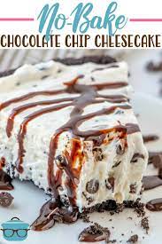 This No Bake Chocolate Chip Cheesecake Recipe Is One Of Our Favorite Easy Desserts Cream Cheese Chocolate Ch Chocolate Chip Cheesecake Easy Desserts Desserts
