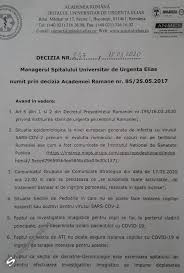 Spitalul universitar de urgenta elias. Spitalul Elias Èi A Inchis 3 SecÈii Pe Perioada StÄrii De UrgenÈÄ Document Stiri Pe Surse Cele Mai Noi Stiri