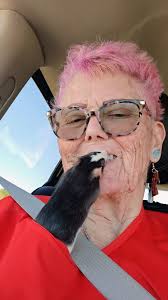 Hi all! I just wanted to introduce myself and share a photo I took she just  had a bath and didn't want to mess up her hair.🤣🤣