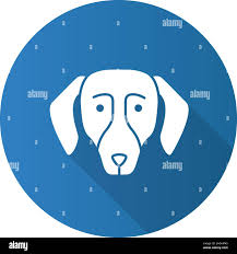 Dachshund flat design long shadow glyph icon. Hotdog. Hound dog breed.  Vector silhouette illustration Stock Vector Image & Art