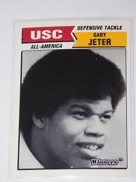 1988 WINNERS USC TROJANS GARY JETER CARD