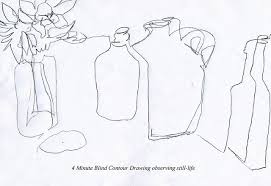 Still Life Blind Contour Drawing Contour Drawing Still Life Drawing