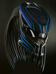 Blue Black Character Predator Helmet Motorcycle Ece And Dot Etsy In 2021 Predator Helmet Helmet Motorcycle Helmets