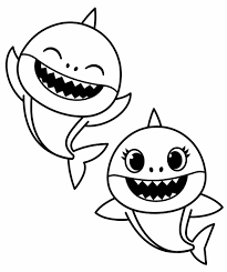 Desenhos para colorir para crianças baby shark. Desenhos Do Baby Shark Para Colorir Como Fazer Em Casa