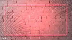 Download Premium Illustration Of Red Neon Lights Frame On A White Brick Youtube Banner Backgrounds Youtube Banner Design Youtube Banners