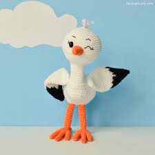 Amigurumi Stork Crochet Pattern Plush Stork Pattern Etsy Crochet Bird Patterns Stuffed Animal Patterns Crochet Amigurumi
