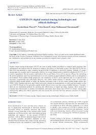 Pdf Covid 19 Digital Contact Tracing Technologies And Ethical Challenges