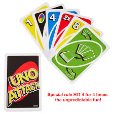 Players take turns matching a card in their hand with the current card shown on top of the deck either by color or number. Uno Attack Rapid Fire Card Game For 2 10 Players Ages 7y Walmart Com Walmart Com
