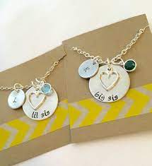 Big Sister Little Sister Necklace Big Little Soroity Sisters Personalized Necklace Set In 2021 Big Sister Necklace Sister Necklace Sister Necklace Set