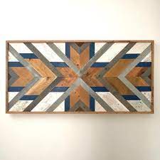 Geometric Wood Wall Art Wood Mosaic Reclaimed Wall Art Etsy Wood Wall Art Reclaimed Wall Art Reclaimed Wood Wall Art