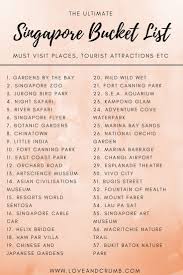 Singapore Bucket List Singapore Travel Tips Singapore Travel Singapore Itinerary