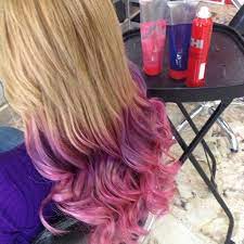 Ombre Hair With Chi Chromashine Color In Purepink Vibrantviolet Kapsels