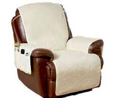 2pcs removable armrest covers stretch sofa arm cover couch protector pu leather. Fleece Armchair Chair Cover Furniture Protector With 6 Storage Pockets Ebay