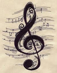 Treble Chaos Embroidered Canvas Field Bag Etsy In 2021 Music Art Music Tattoos Music Drawings