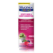 mucinex childrens stuffy nose and chest congestion liquid