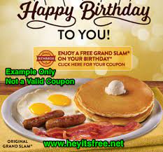 Most of those calories come from fat (57%). Denny S Birthday Freebie Via Heyitsfree Net Birthday Freebies Grand Slam Breakfast Free Birthday Stuff