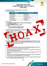 2 juli 2021 di bidang / informasi / lowongan kerja / penempatan tenaga kerja dan transmigrasi oleh␣ admin naker (diperbarui 1 hari lalu). Lowongan Kerja Pln Hoax Gaji Tinggi Loker Kerja Terbaru 2021