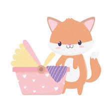 See more ideas about baby shower chair, baby shower, chair decorations. Baby Shower Cute Fox With Carriage Seat Decoration 1845786 Vector Art At Vecteezy