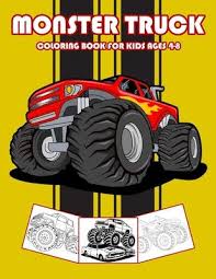 Color in this picture of a bad boy monster truck and others with our library of online coloring pages. Monster Truck Coloring Book For Kids Ages 4 8 Nick Marshall 9798576886579