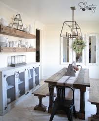 Taking center stage in this dining room by regan baker design is a staggered glass chandelier by west elm. Diy Dining Room Shanty 2 Chic