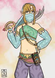 my drawing of gerudo outfit link! : r/Breath_of_the_Wild