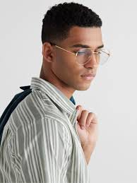 Outray Gold Aviator Glasses (Non-Prescription, Clear Lens)