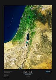 Lonely planet's guide to israel. Israel And Region Satellite Poster Map