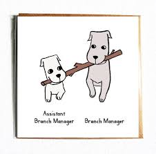 Branch Manager Cute And Funny Illustrated Everyday Birthday Etsy In 2020 Pun Card Birthday Puns Cards