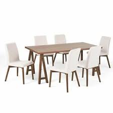 Get 5% in rewards with club o! Thanvi Mid Century Modern 7 Piece Dining Set With A Frame Table Ebay