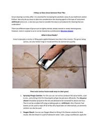 Here is what you'll need for this cleaning solution: 4 Ways To Clean Grout Between Floor Tiles By Stellacox Issuu