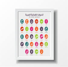 alif2yaa arabic alphabet wall chart