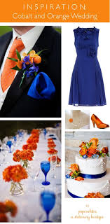 Large wedding bouquet royal blue and white cala lilies cascade toss and bout. Inspiration Cobalt And Orange Southernafternoon Com Orange Wedding Colors Blue Orange Weddings Cobalt Blue Weddings