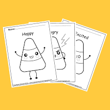 These alphabet coloring sheets will help little ones identify uppercase and lowercase versions of each letter. Candy Corn Cute Emotions For Kids