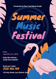 A music festival poster can come in many different formats. Online Summer Music Festival Poster Poster Template Fotor Design Maker