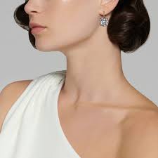 Signed Fred Leighton Rose Cut Diamond Bombé Cushion Prong Pendant Earrings 