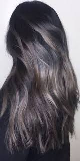 Cool Toned Silver And Brunette Dark Brunette Hair Hair Styles Brown Hair Looks