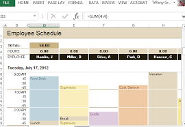 Student performance tracking with excel what will i learn? Employee Schedule Hourly Increment Template For Excel