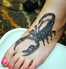Cool Scorpion On Foot Style Black And Gray Color Black Tags Cute Awesome Foot Tattoos For Women Foot Tattoos Tattoos